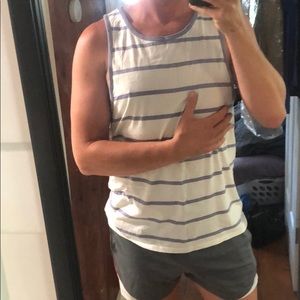 Men’s PacSun Tank - Purple White Striped Size L